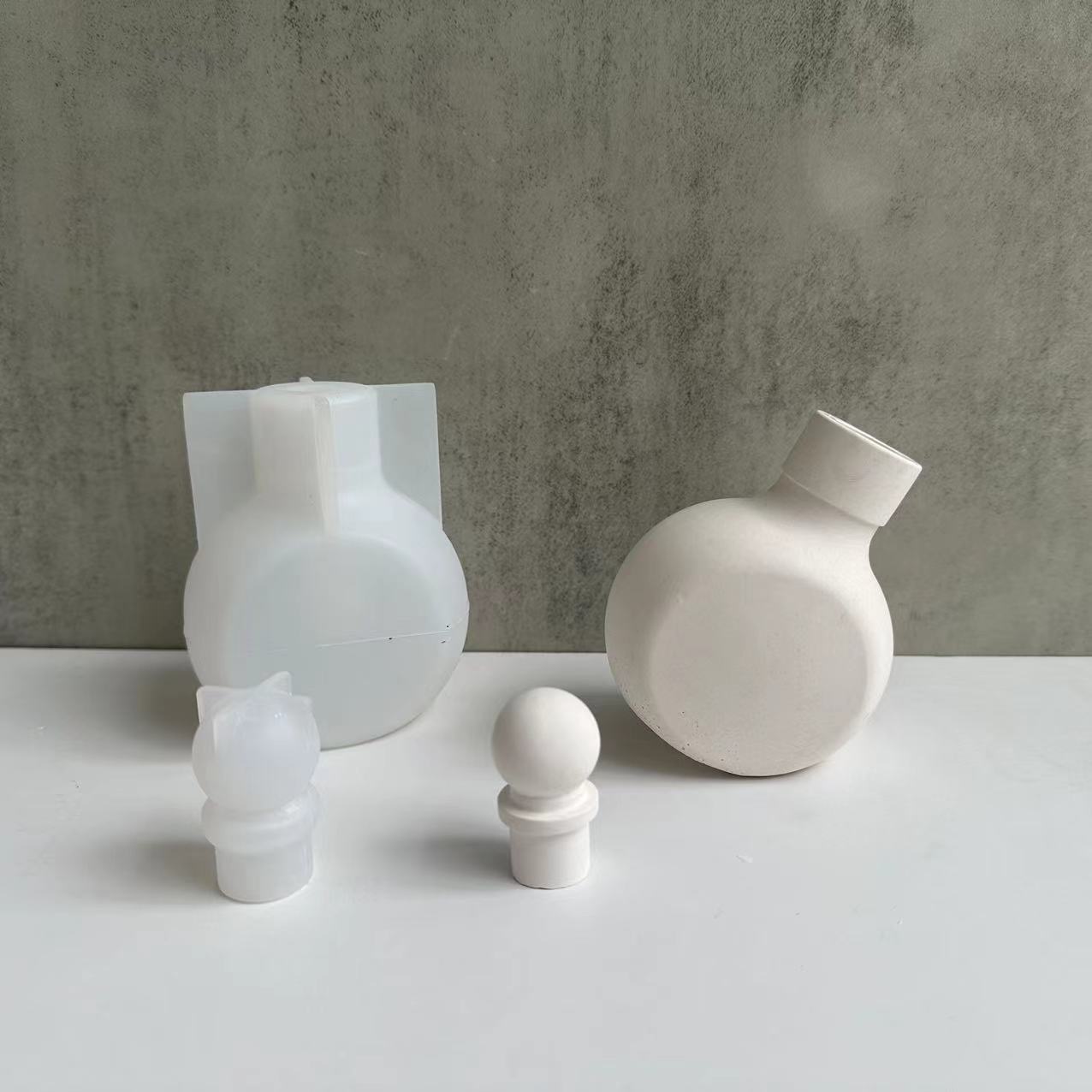 Candle Making And Perfume - قالب سيليكون لمزهرية زجاجة عطر راتنجات