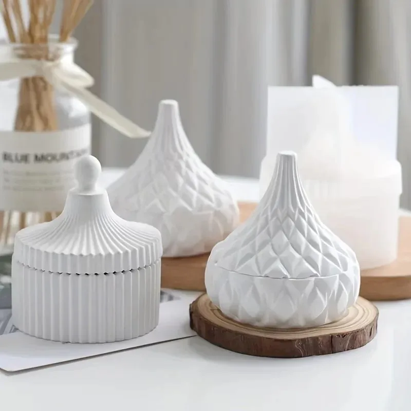 Candle Making Jars - قطعتان من قوالب السيليكون لصنع أوعية