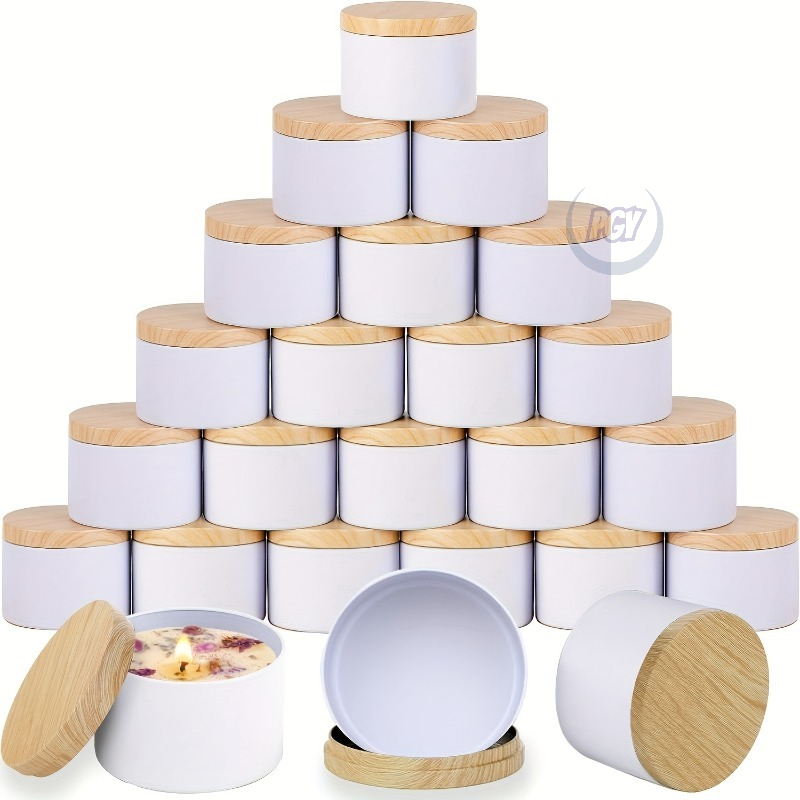 جرة شمع معدنية بيضاء مجموعة أد - مراجعة Candle Making Jars With Lids وسعره