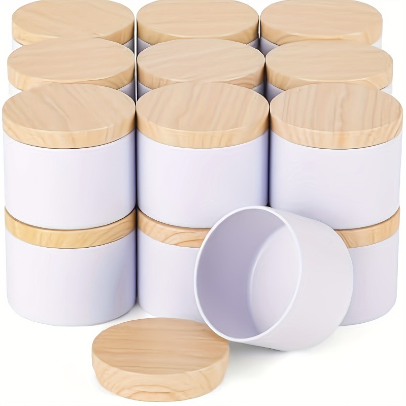 جرة شمع معدنية بيضاء مجموعة أد - مراجعة Candle Making Jars With Lids وسعره