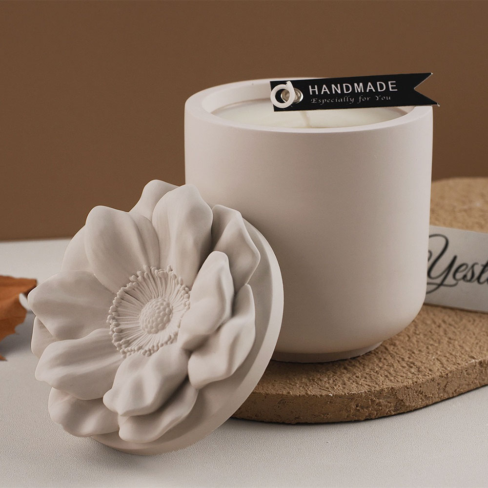 صندوق تخزين عباد الشمس قالب من - مراجعة Candle Making Jars With Lids وسعره