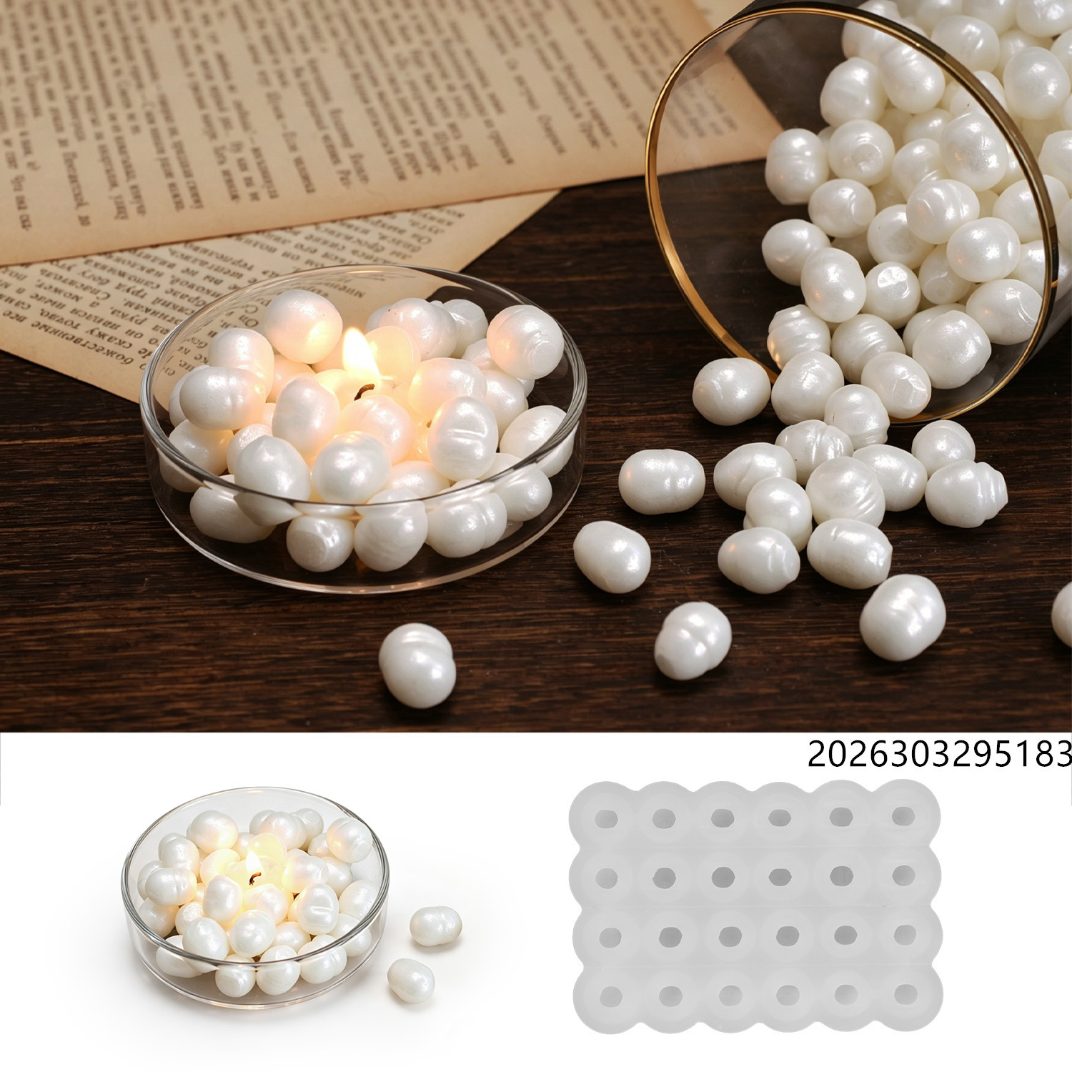 قالب شمع علاجي بتصميم لؤلؤ الب - مراجعة Candle Making Design وسعره