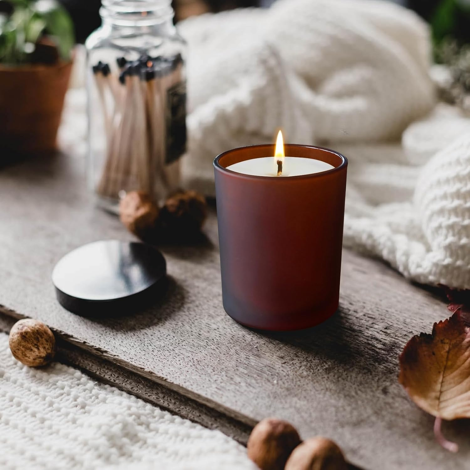 برطمانات شموع سميكة لصنع الشمو - مراجعة Candle Making Jars With Lids وسعره