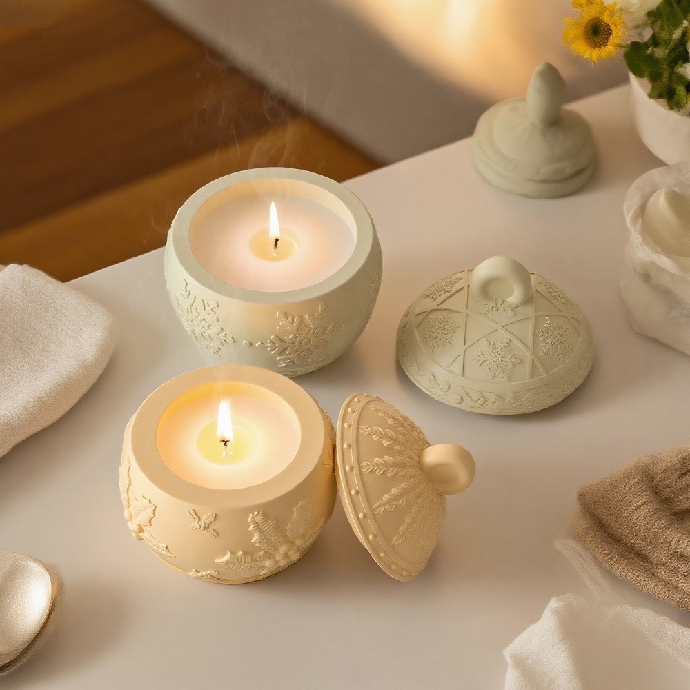 قالب سيليكون جديد لصنع أوعية ا - مراجعة Candle Making Jars With Lids وسعره