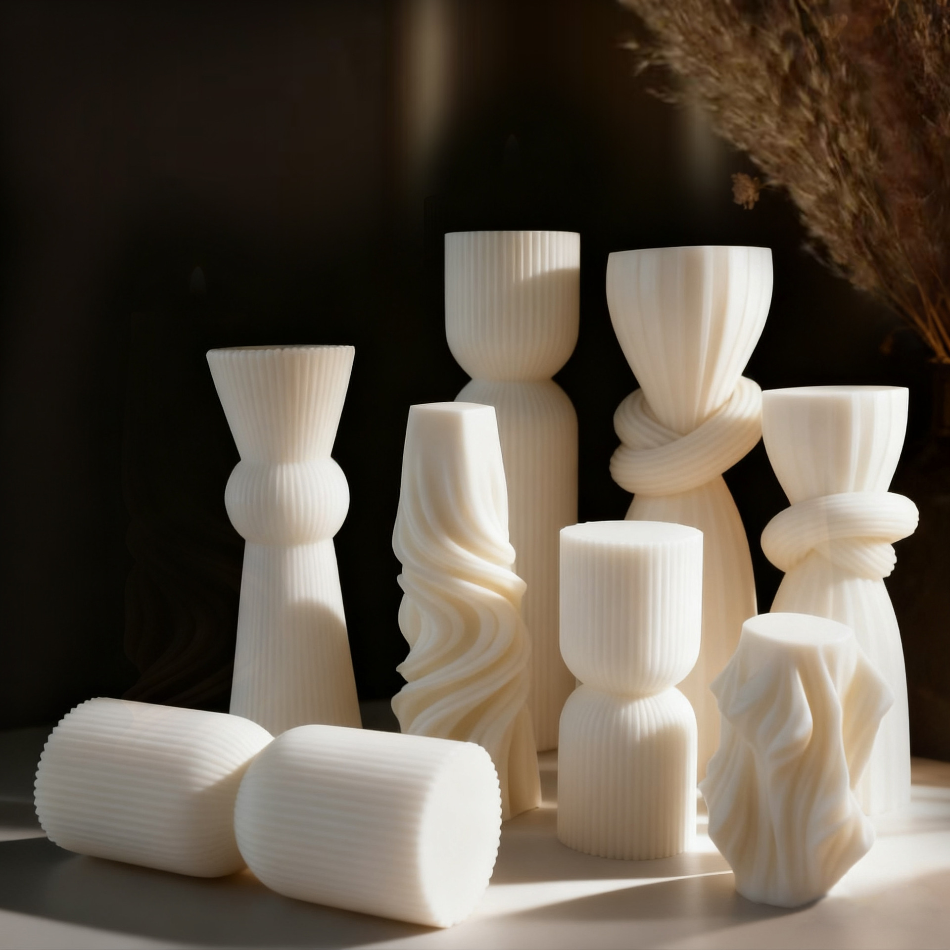 شمعة معطرة بيضاء بتصميم اسكندن - مراجعة Candle Making Design وسعره