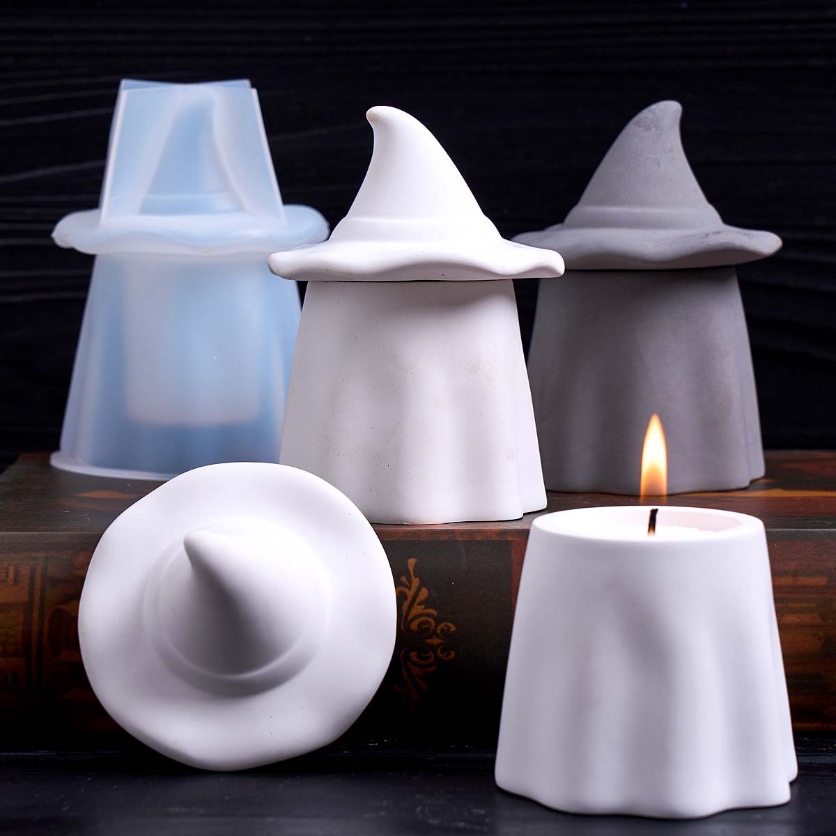 شبح معالج شمعة جرة قالب من الس - مراجعة Candle Making Jars With Lids وسعره
