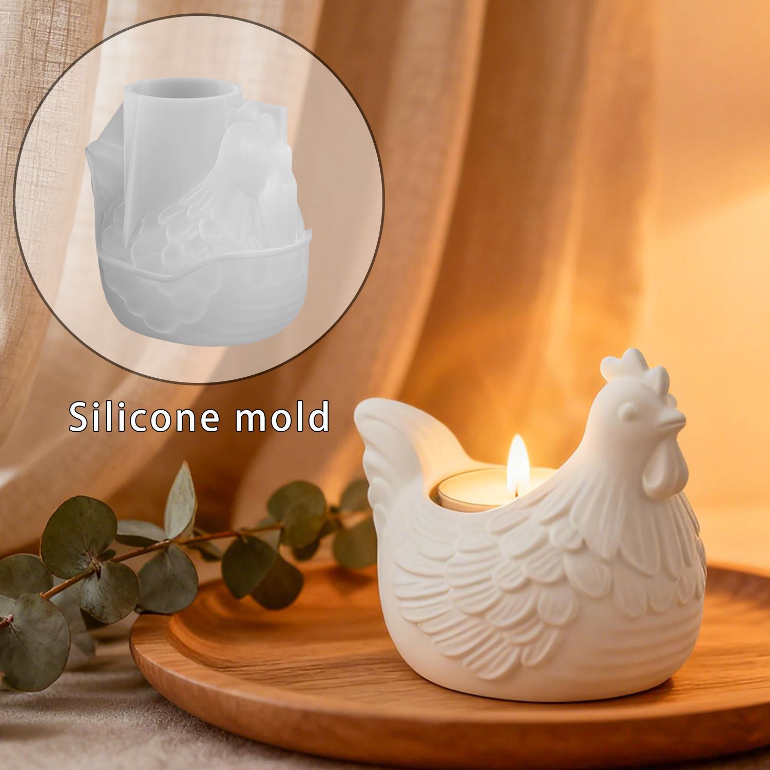 DIY 3D ليتل الدجاج شمعة حامل ا - مراجعة Candle Making Design وسعره