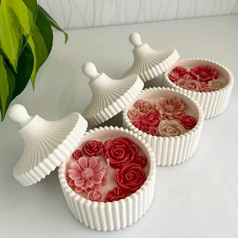 مجموعة واحدة من قوالب السيليكو - مراجعة Candle Making Jars With Lids وسعره