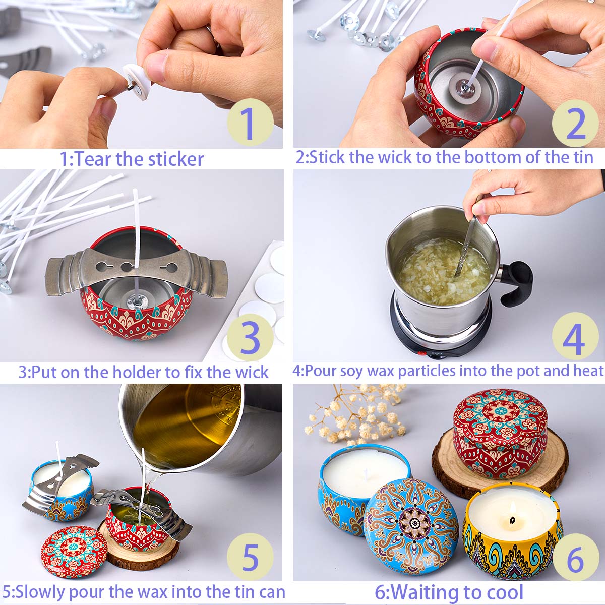مجموعة أدوات صنع الشموع المعطر - مراجعة Candle Making Jars وسعره