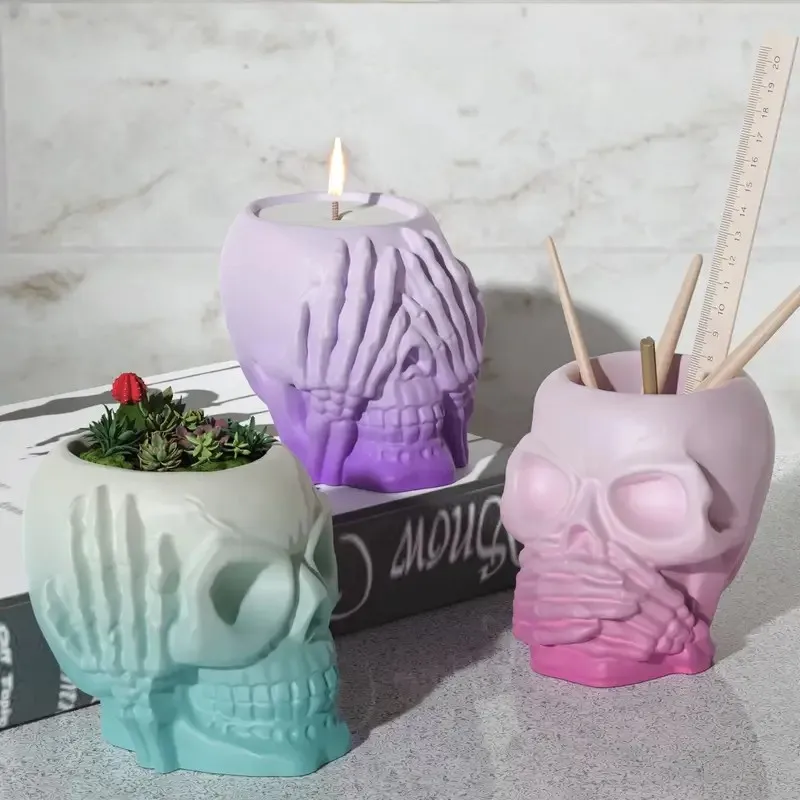 قالب سيليكون لصنع جمجمة من الإ - مراجعة Candle Making Jars وسعره